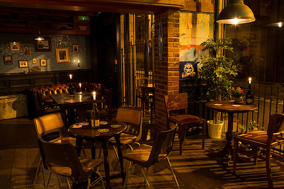 Victorian Caft Beer Cafe by candlelight
