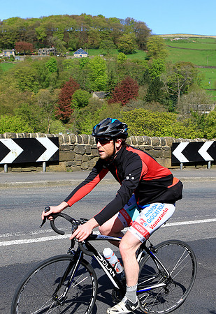 Arrows point to Cycling in Calderdale