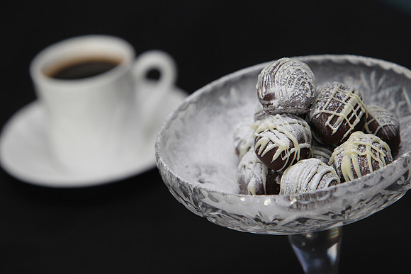 Truffles and coffee, Gimbals restaurant, Sowerby bridge