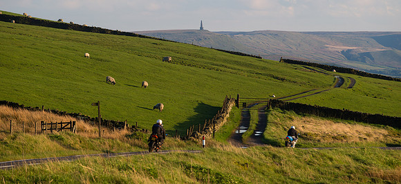 Motor bikes and Stoodley Pike
