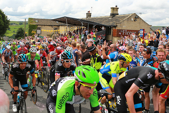 Team Sky, Tour de Yorkshire, The Fleece, Ripponden, 2014
