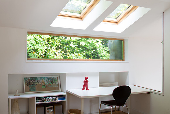 A place for inspiration with botanical garden views at this workspace