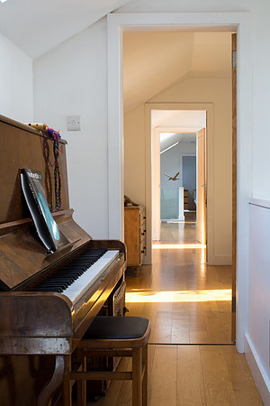 Piano sounds would easily travel the length of the home, when required