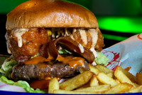 Juicy Burger at Ed's Dean Clough