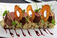 Steak fillet on compot